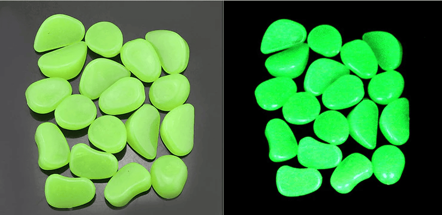 Phosphorescent Garden Pebbles, Colorful Glow Stones