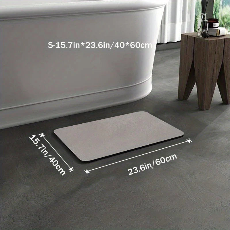 Non-Slip Bath Mat, Diatomite Design