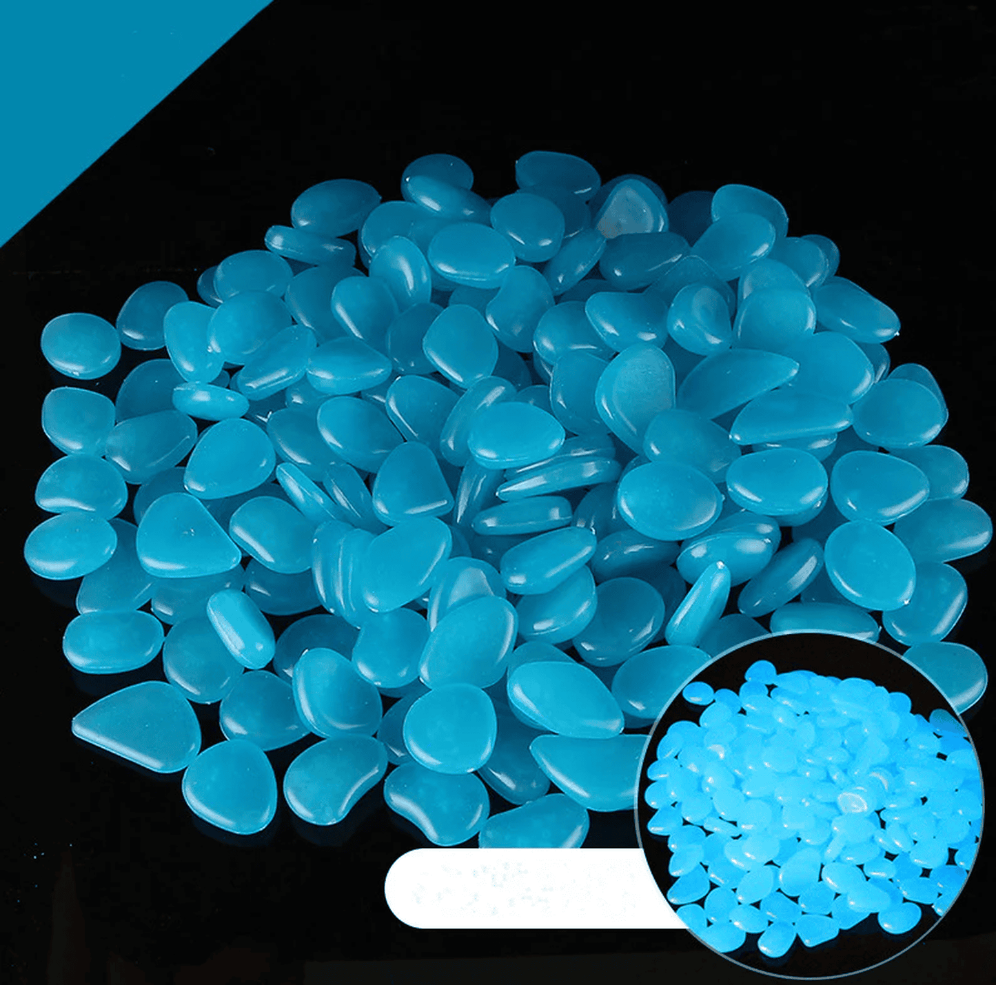 Phosphorescent Garden Pebbles, Colorful Glow Stones