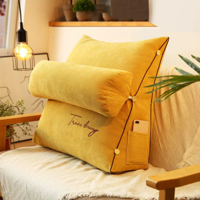 Wedge-Design Back Support Cushion, Adjustable