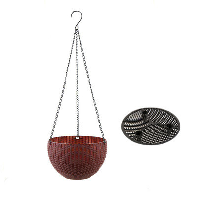Braided Plant Hanging Basket with Chain, Suitable for Balcony and Garden