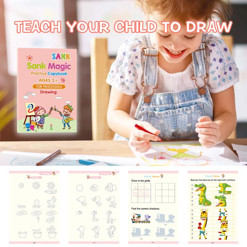Reusable Handwriting Practice Copybook Magic Pen Set