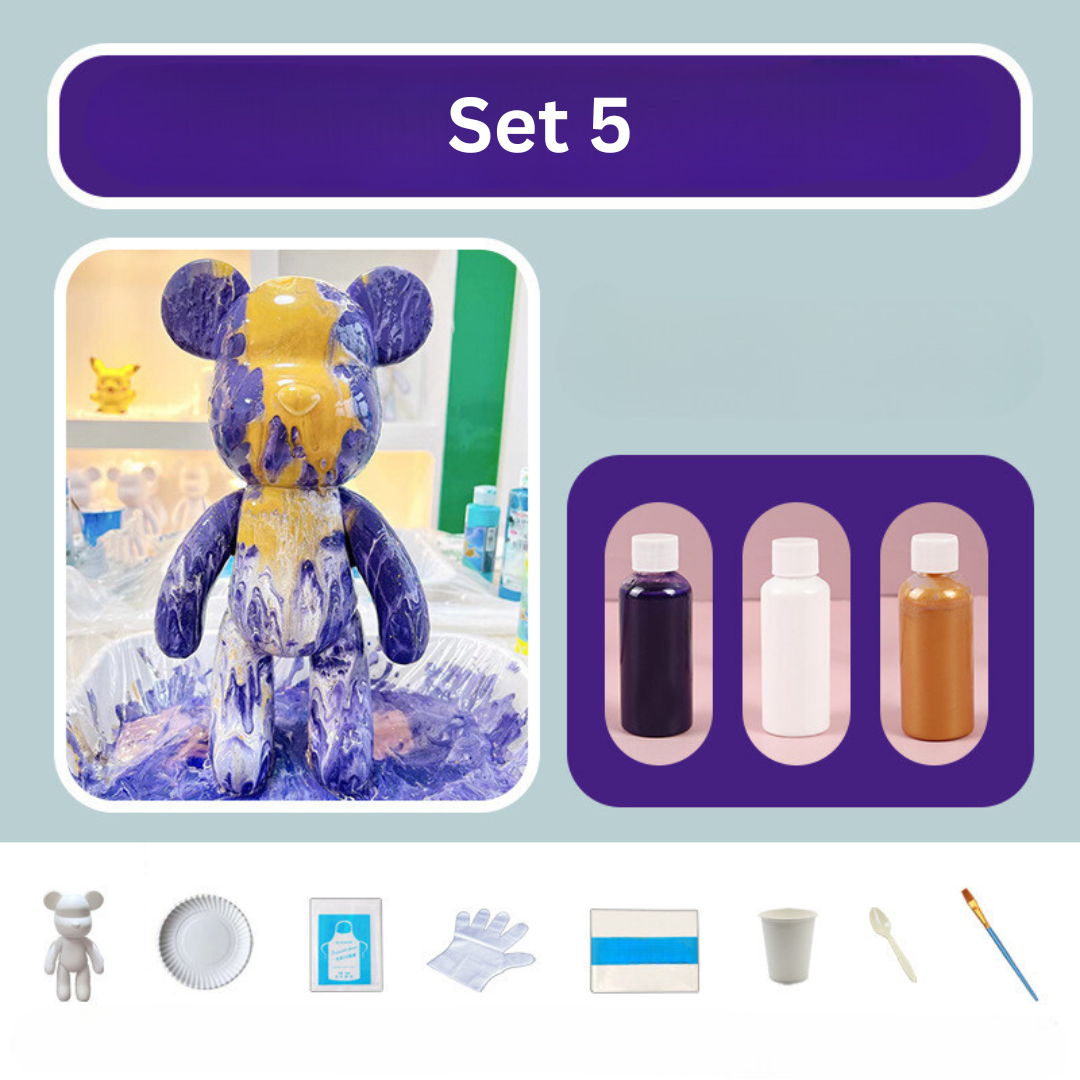 Vibrant Colorful Bear Toy, Playful and Fun