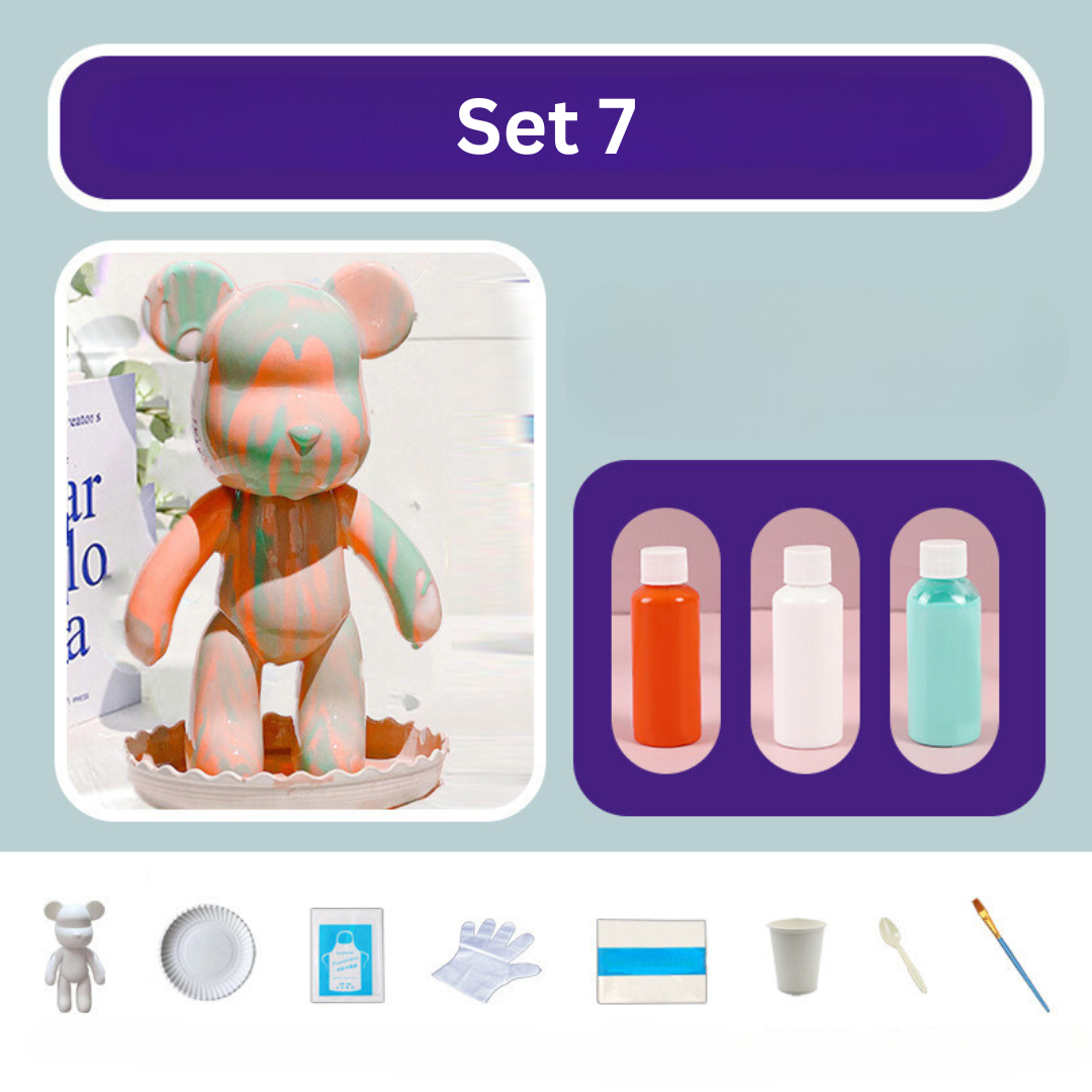 Vibrant Colorful Bear Toy, Playful and Fun