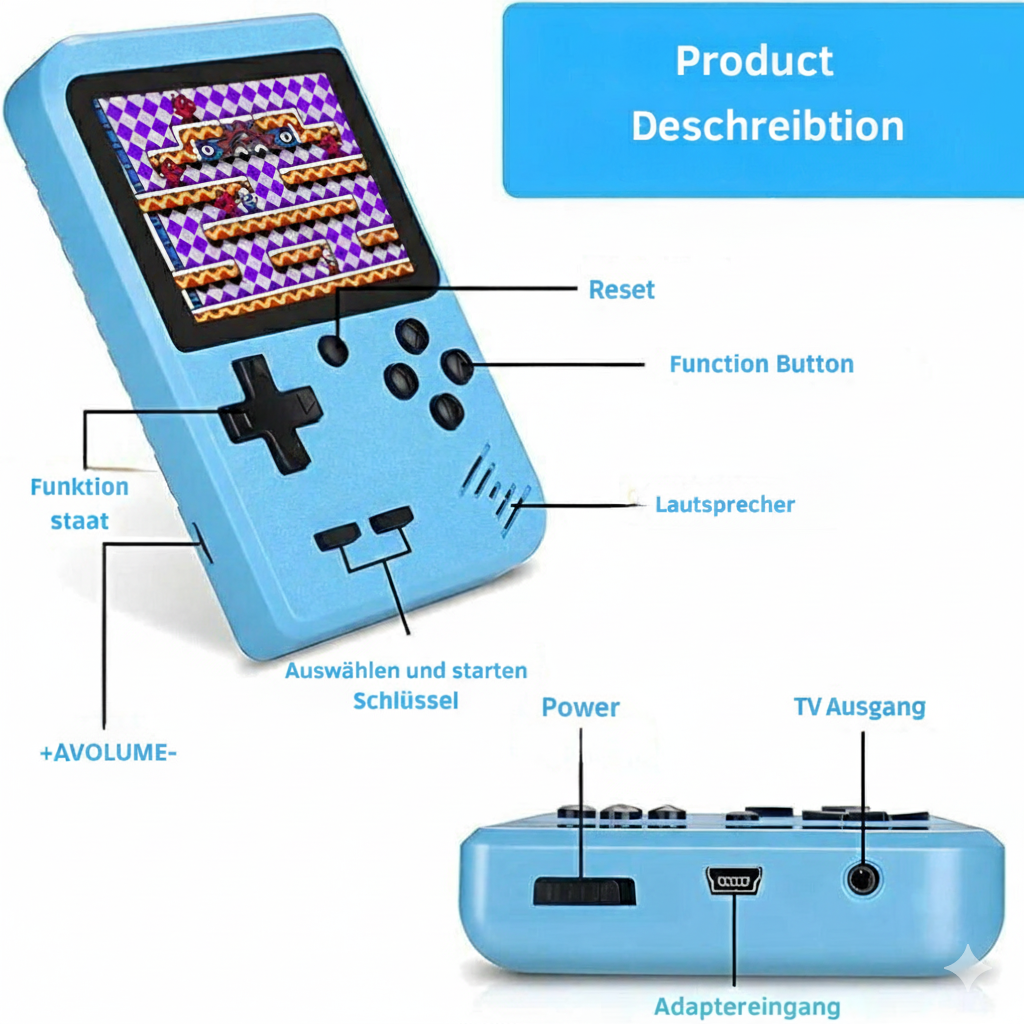 Handheld Retro Game Console Portable Classic