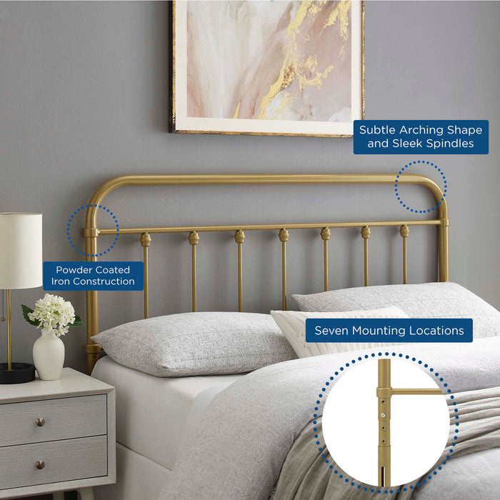 Sage Metal Headboard