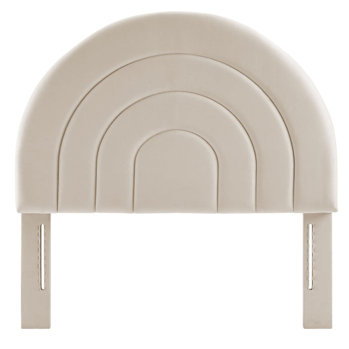 Solana Arched Performance Velvet Headboard