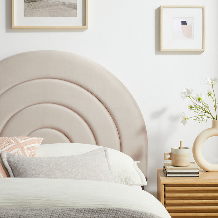 Solana Arched Performance Velvet Headboard