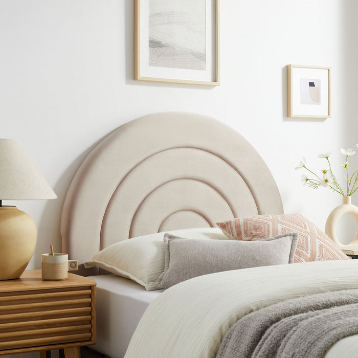 Solana Arched Performance Velvet Headboard