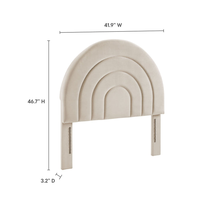 Solana Arched Performance Velvet Headboard