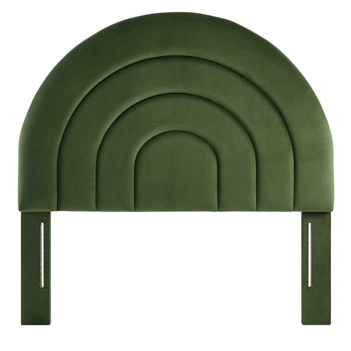 Solana Arched Performance Velvet Headboard