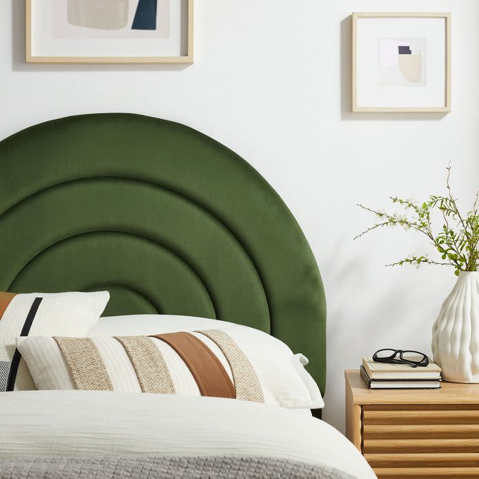 Solana Arched Performance Velvet Headboard