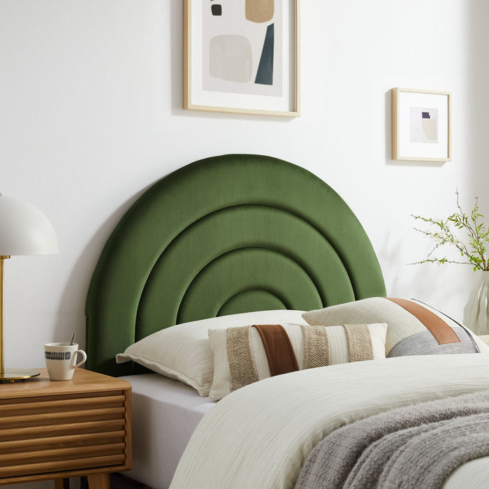 Solana Arched Performance Velvet Headboard