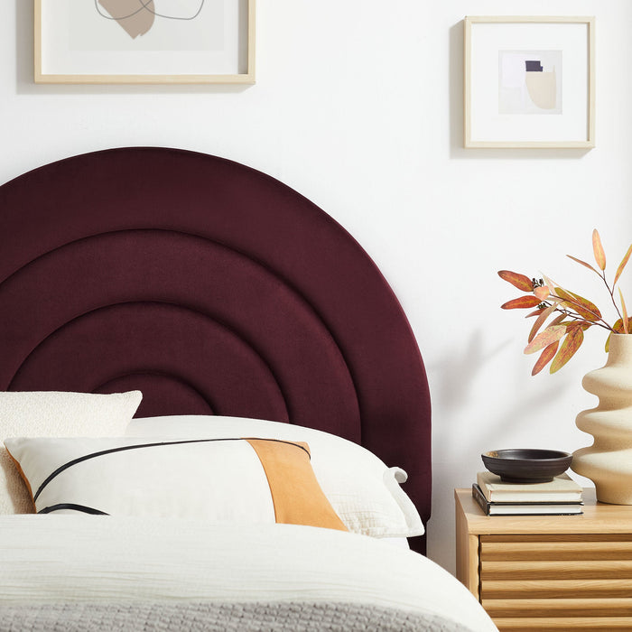 Solana Arched Performance Velvet Headboard