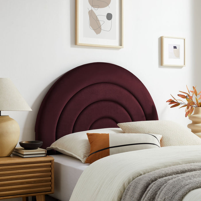 Solana Arched Performance Velvet Headboard