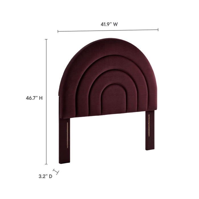 Solana Arched Performance Velvet Headboard