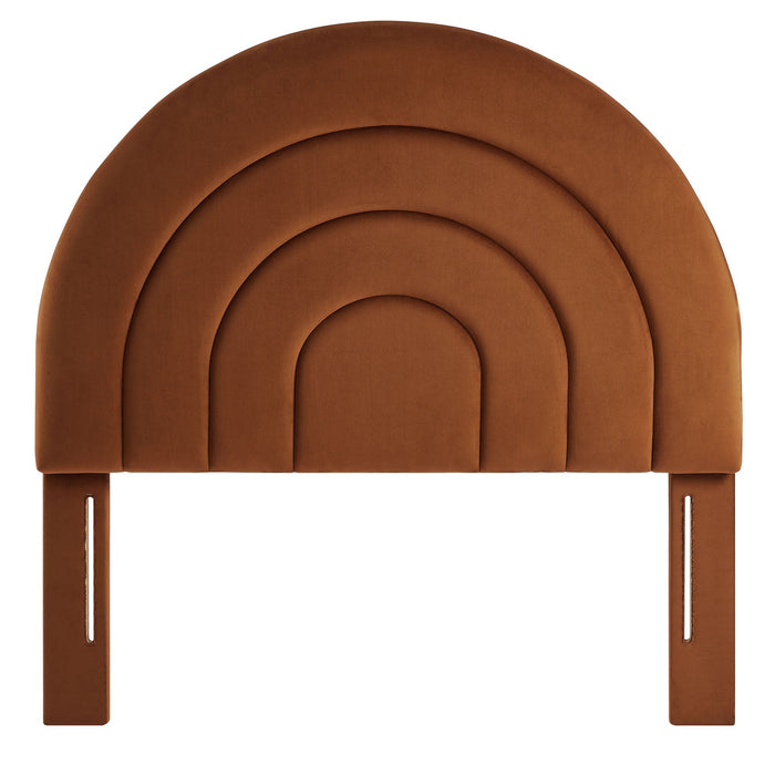Solana Arched Performance Velvet Headboard