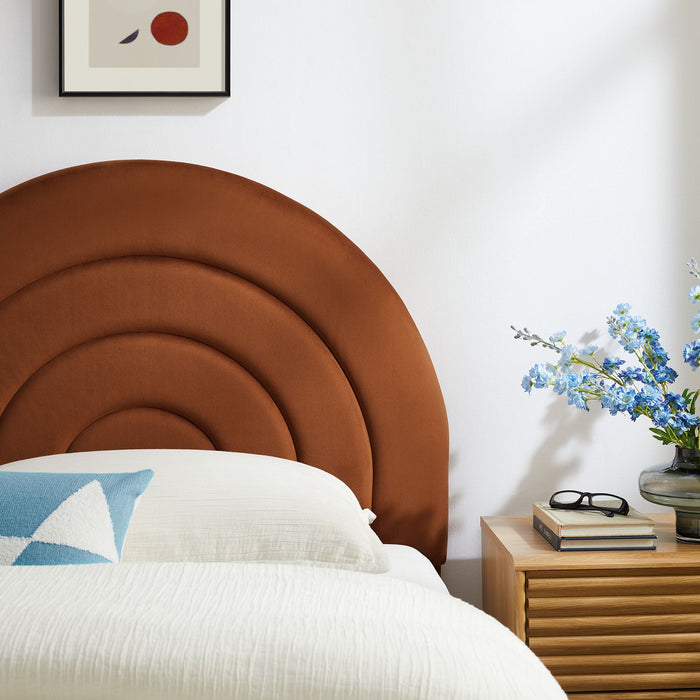 Solana Arched Performance Velvet Headboard