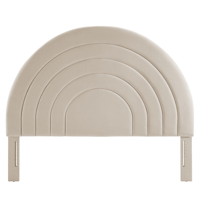 Solana Arched Performance Velvet Headboard