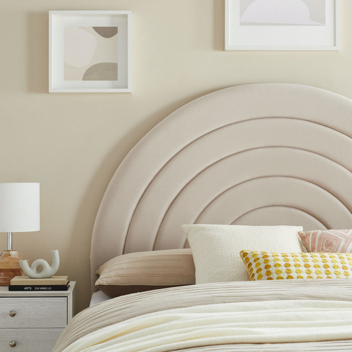 Solana Arched Performance Velvet Headboard