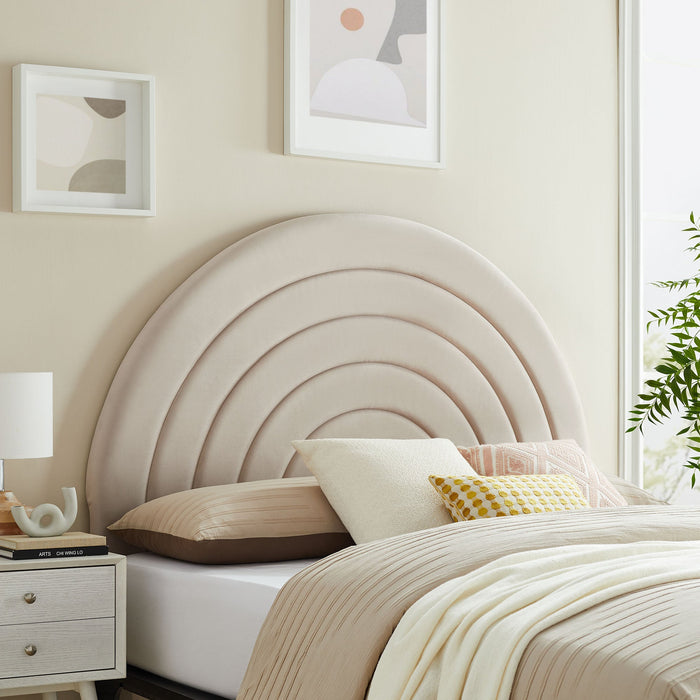 Solana Arched Performance Velvet Headboard