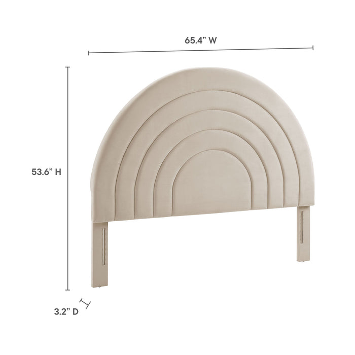 Solana Arched Performance Velvet Headboard