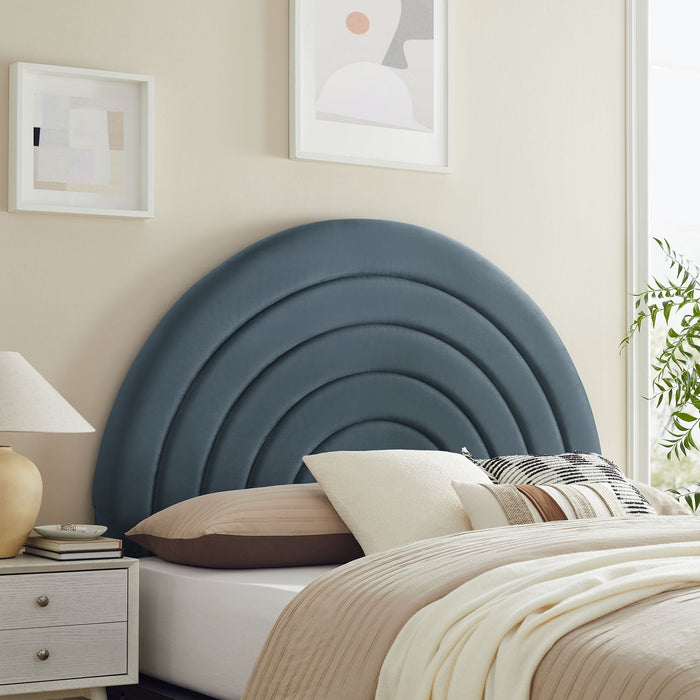 Solana Arched Performance Velvet Headboard