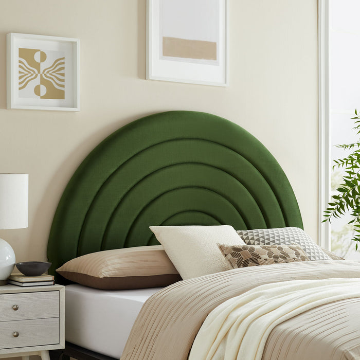 Solana Arched Performance Velvet Headboard