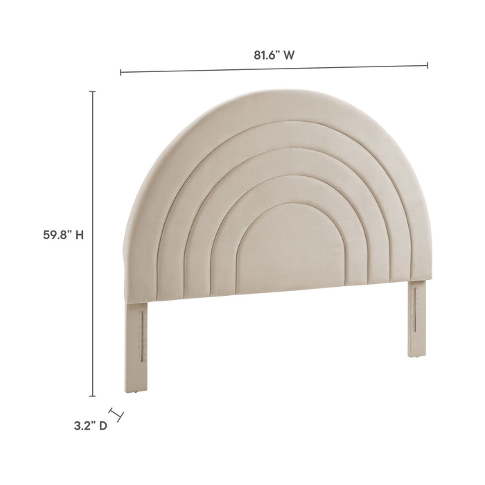 Solana Arched Performance Velvet Headboard