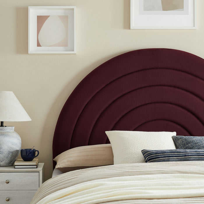 Solana Arched Performance Velvet Headboard