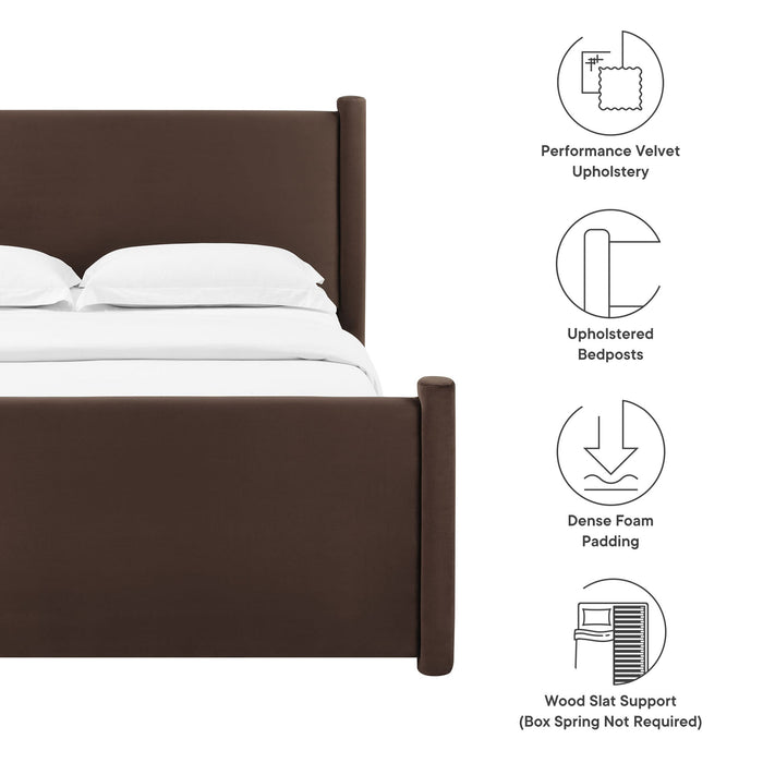 Rael Performance Velvet Platform Bed