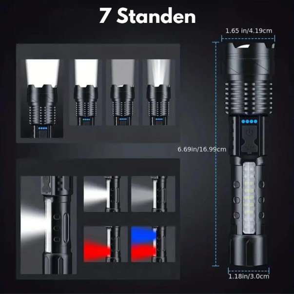 High-Output Tactical Flashlight, 5000 Lumens