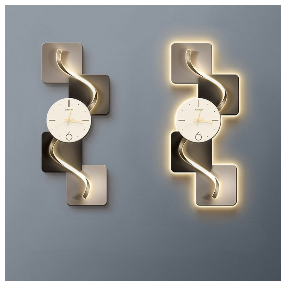 Large Geometric Wall Clock Silent Movement Design
