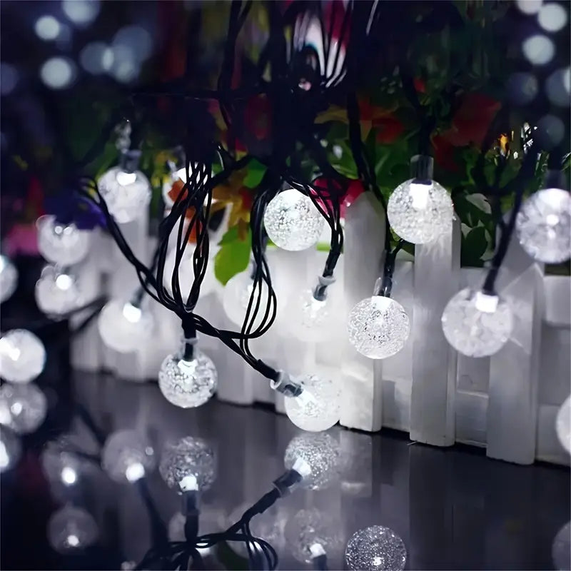 Solar Decorative String Lights, Vibrant Floral Design