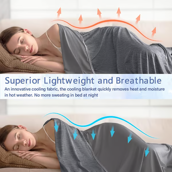 Cooling Blanket Dual-Sided Lightweight Throw