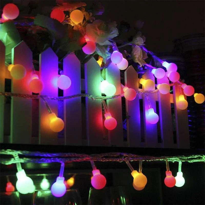 Guirlande lumineuse solaire d'extérieur colorée et résistante aux intempéries