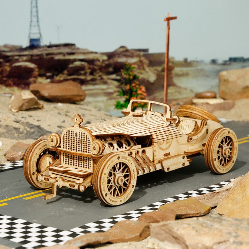 Intricate Wooden Mechanical Model Kit, Engaging Design