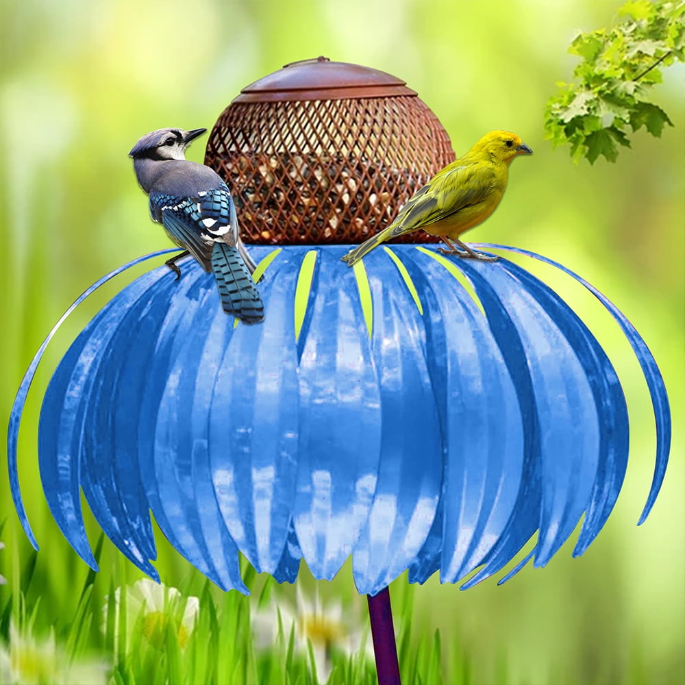 Decorative Bird Feeder Station, Floral Style