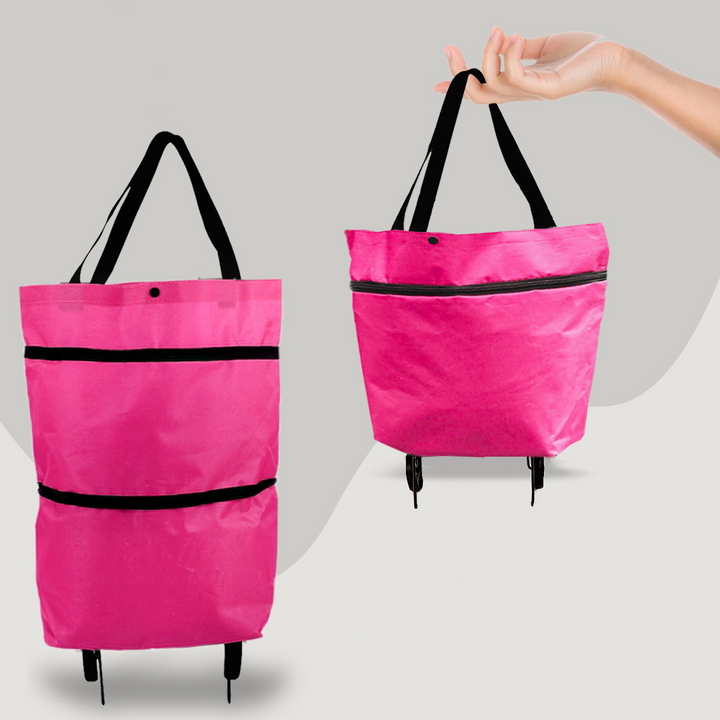Versatile Foldable Shopping Cart, Convenient Wheels