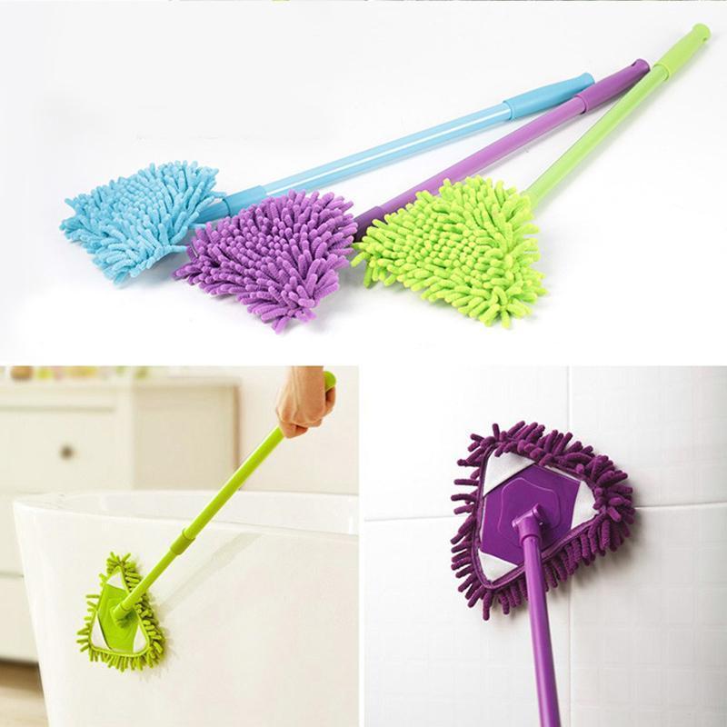 Rotatable Triangle Cleaning Mop  Adjustable Telescopic Handle
