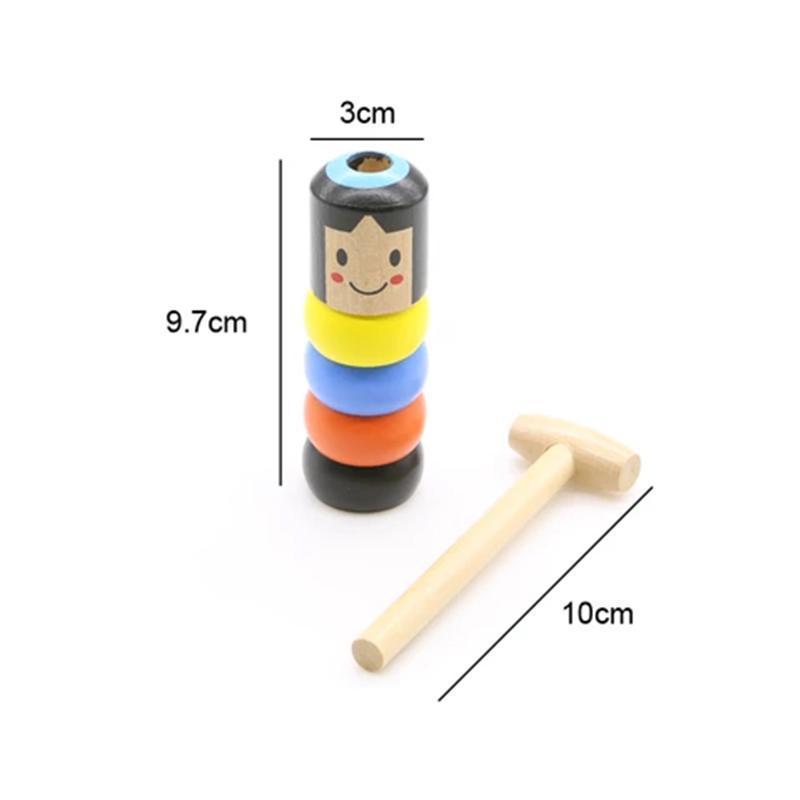 Wooden Magic Toy  Unbreakable Bouncing Doll