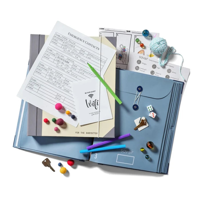 Classeur à documents avec pochettes de rangement, motif « Au cas où je serais porté disparu »