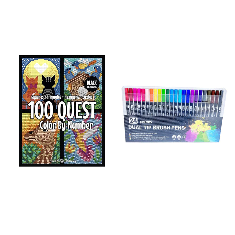Livre de mosaïque à colorier par numéros, 100 pages, activité artistique