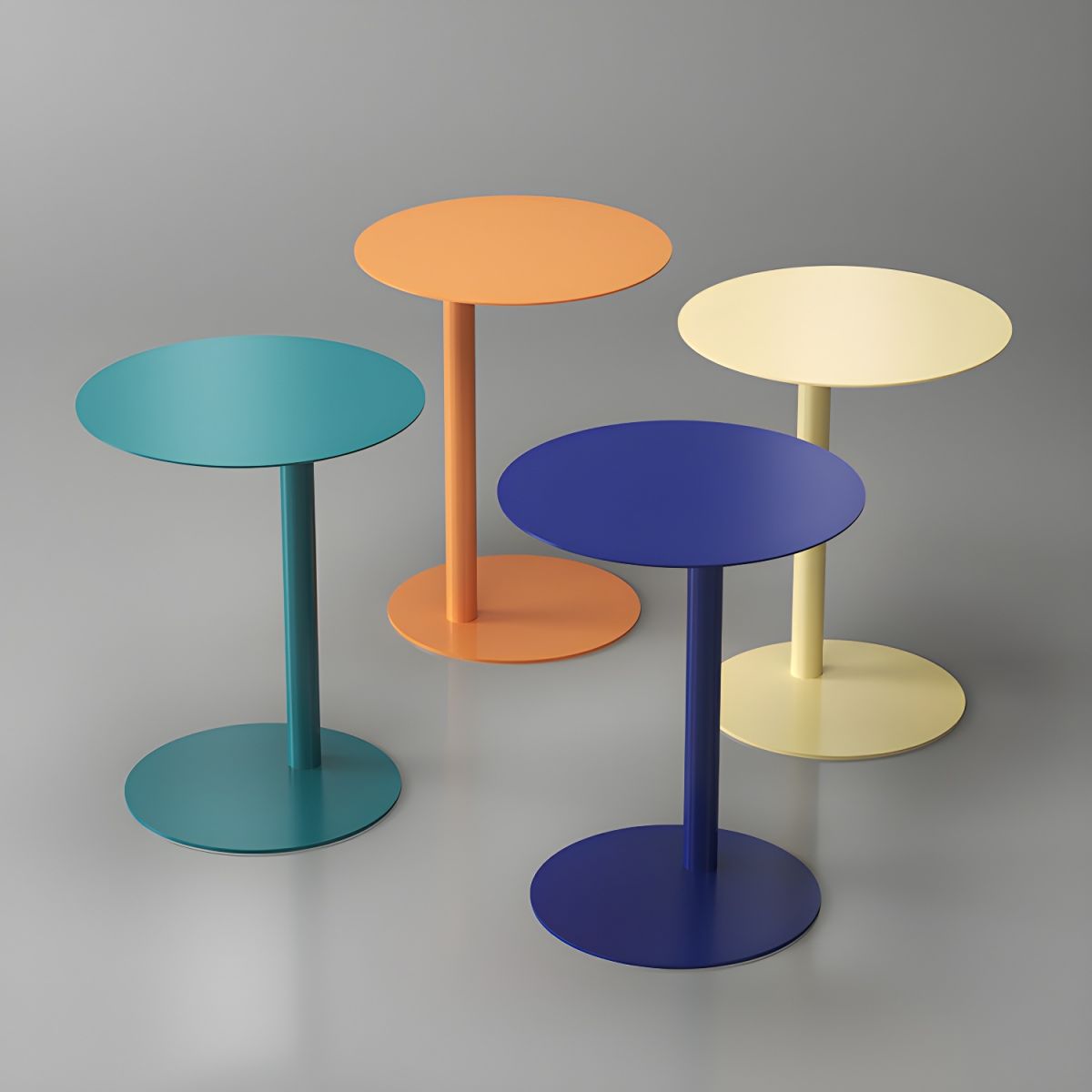 Nordic Round Metal C Table  Colorful Scandinavian Side Table