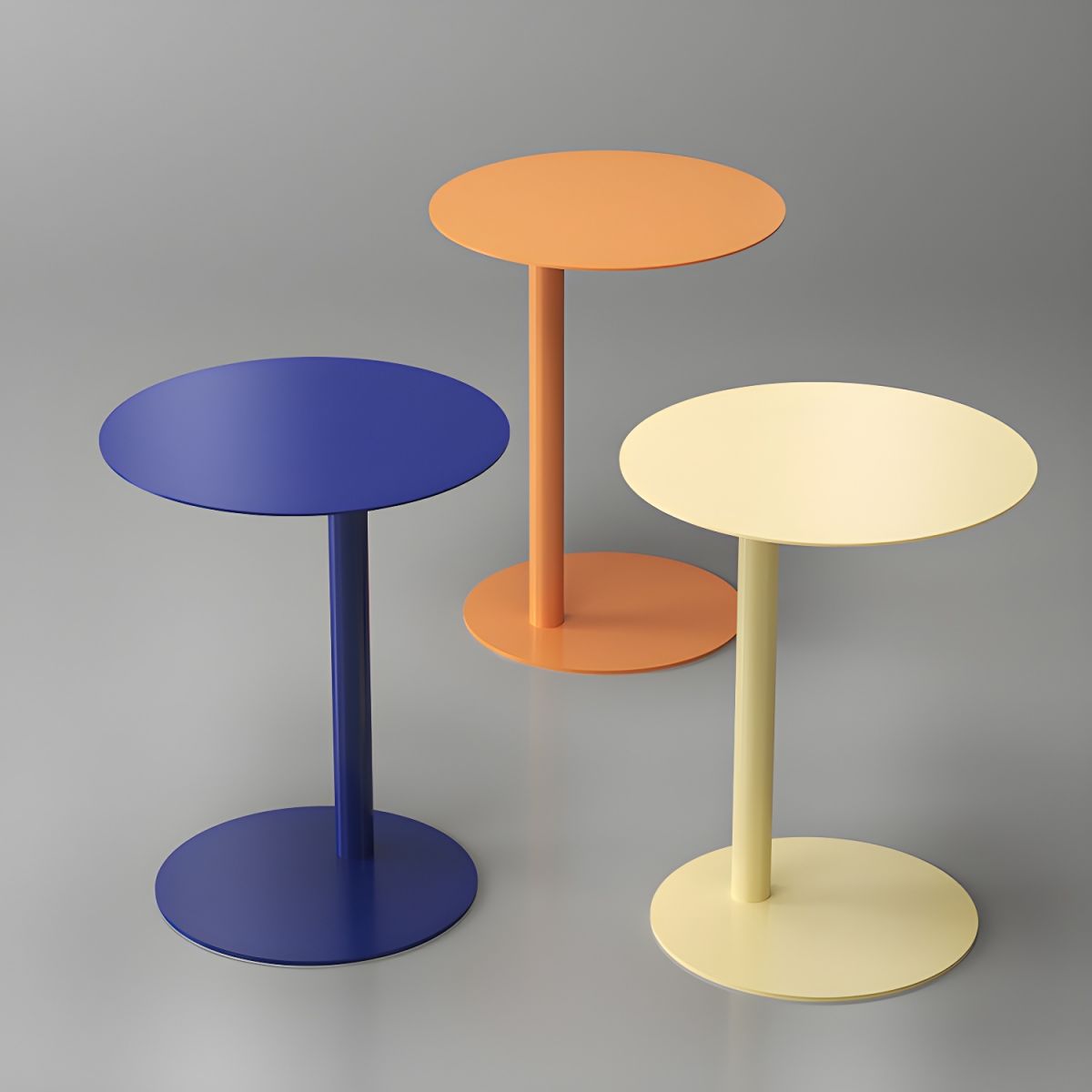 Nordic Round Metal C Table  Colorful Scandinavian Side Table