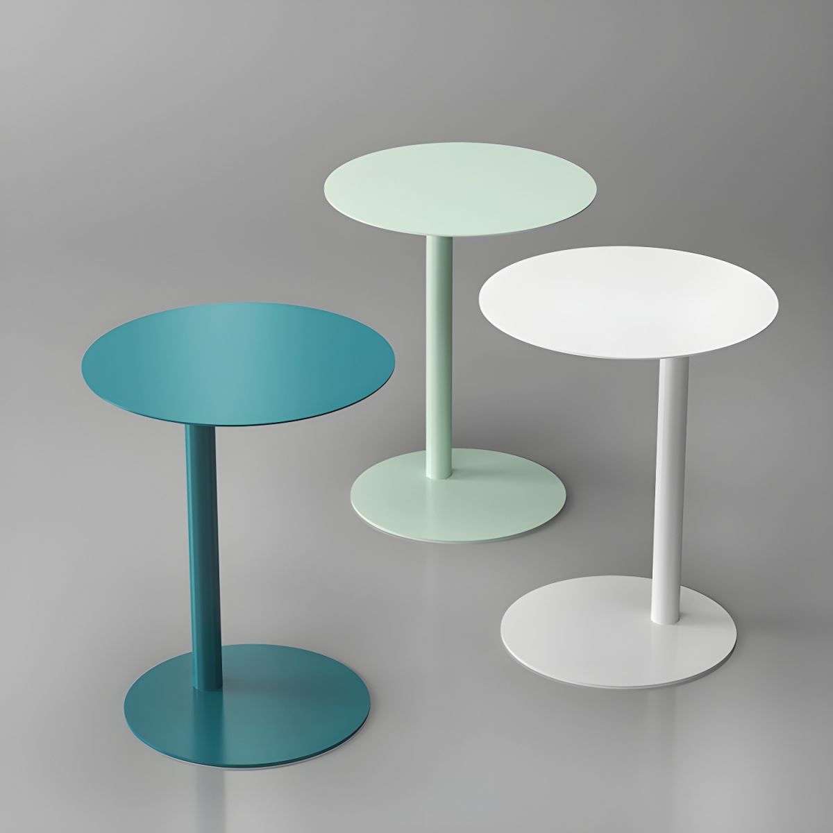 Nordic Round Metal C Table  Colorful Scandinavian Side Table
