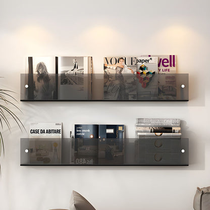 Modern Acrylic Wall-Mounted Bookcase  Floating Shelf