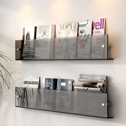 Modern Acrylic Wall-Mounted Bookcase  Floating Shelf