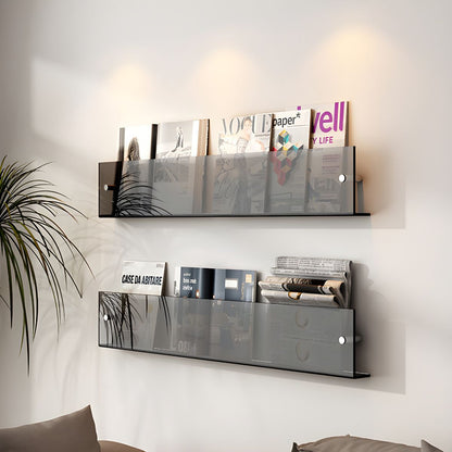 Modern Acrylic Wall-Mounted Bookcase  Floating Shelf