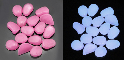 Phosphorescent Garden Pebbles, Colorful Glow Stones